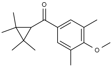 (4-Methoxy-3,5-dimethylphenyl)(2,2,3,3-tetramethylcyclopropyl)methanone Structure