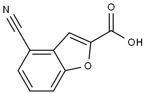 4-cyanobenzofuran-2-carboxylic acid,1555847-60-3,结构式