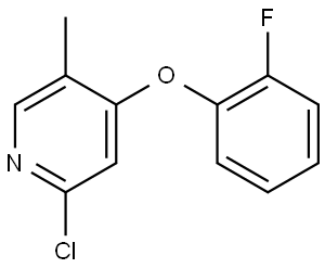 2-Chloro-4-(2-fluorophenoxy)-5-methylpyridine 结构式