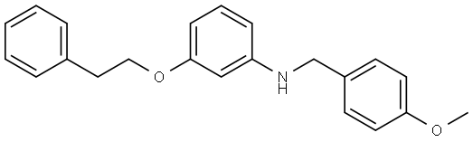 4-Methoxy-N-[3-(2-phenylethoxy)phenyl]benzenemethanamine 结构式