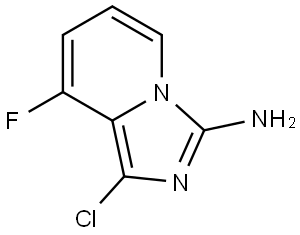 1-氯-8-氟咪唑并[1,5-A]吡啶-3-胺 结构式