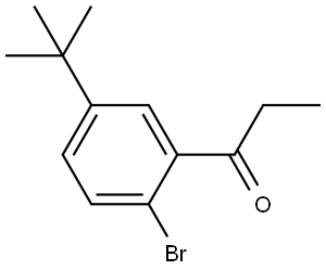 1-[2-Bromo-5-(1,1-dimethylethyl)phenyl]-1-propanone 结构式