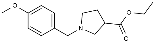 ethyl 1-(4-methoxybenzyl)pyrrolidine-3-carboxylate 结构式