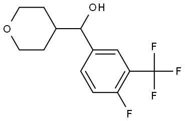 α-[4-Fluoro-3-(trifluoromethyl)phenyl]tetrahydro-2H-pyran-4-methanol Structure