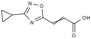 3-(3-环丙基-1,2,4-噁二唑-5-基)丙烯酸, 1563838-49-2, 结构式