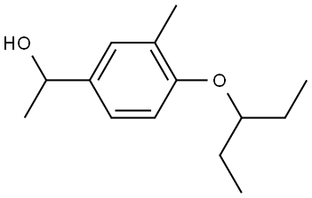 4-(1-Ethylpropoxy)-α,3-dimethylbenzenemethanol 结构式