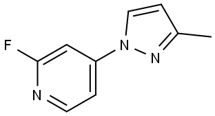 2-fluoro-4-(3-methyl-1H-pyrazol-1-yl)pyridine Structure