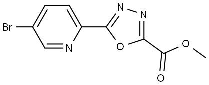 methyl 5-(5-bromopyridin-2-yl)-1,3,4-oxadiazole-2-carboxylate 结构式