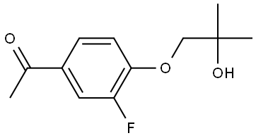 1-[3-Fluoro-4-(2-hydroxy-2-methylpropoxy)phenyl]ethanone,1566113-85-6,结构式