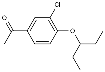 1-[3-Chloro-4-(1-ethylpropoxy)phenyl]ethanone 结构式