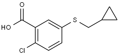 2-Chloro-5-[(cyclopropylmethyl)thio]benzoic acid 结构式