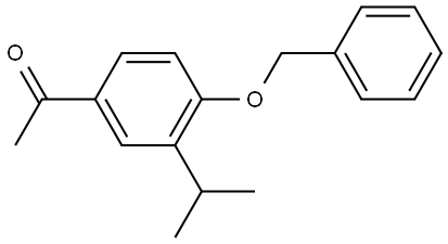 Ethanone, 1-[3-(1-methylethyl)-4-(phenylmethoxy)phenyl]- 结构式