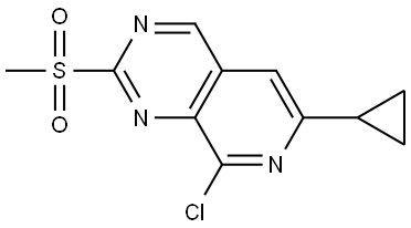 8-chloro-6-cyclopropyl-2-(methylsulfonyl)pyrido[3,4-d]pyrimidine Structure