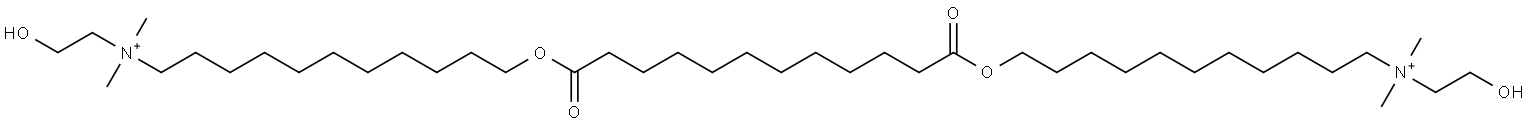 11,11'-(十二烷二OYL双(氧基))双(N-(2-羟基乙基)-N,N-二甲基十一烷-1-铵) 结构式