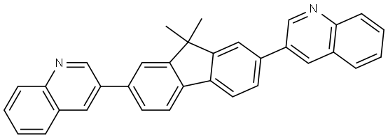 Quinoline, 3,3′-(9,9-dimethyl-9H-fluorene-2,7-diyl)bis- Structure