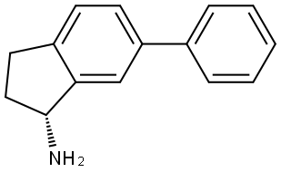 (1R)-6-phenyl-2,3-dihydro-1H-inden-1-amine Struktur