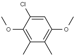 1-Chloro-2,5-dimethoxy-3,4-dimethylbenzene Struktur