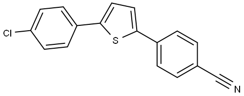 4-[5-(4-Chlorophenyl)-2-thienyl]benzonitrile Structure