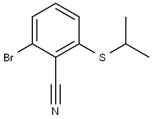 2-Bromo-6-[(1-methylethyl)thio]benzonitrile 结构式