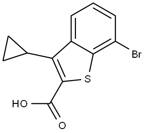 7-bromo-3-cyclopropylbenzo[b]thiophene-2-carboxylic acid Struktur