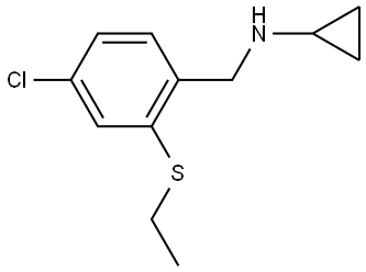 4-Chloro-N-cyclopropyl-2-(ethylthio)benzenemethanamine 结构式