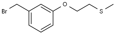 (2-(3-(bromomethyl)phenoxy)ethyl)(methyl)sulfane Structure