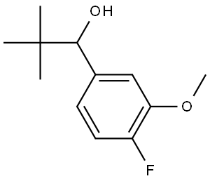 1-(4-fluoro-3-methoxyphenyl)-2,2-dimethylpropan-1-ol 结构式