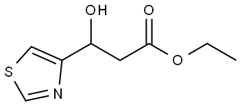 3-羟基-3-(4-噻唑基)丙酸乙酯 结构式