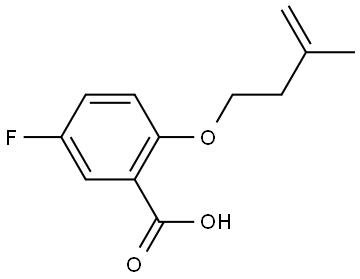 5-fluoro-2-((3-methylbut-3-en-1-yl)oxy)benzoic acid Structure