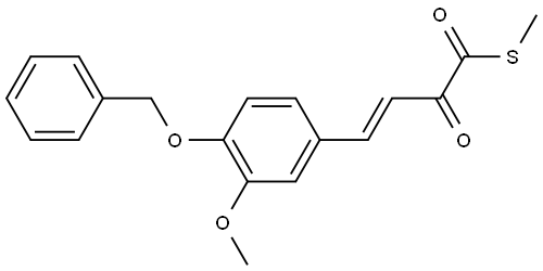 (E)-S-Methyl 4-(4-(benzyloxy)-3-methoxyphenyl)-2-oxobut-3-enethioate Structure