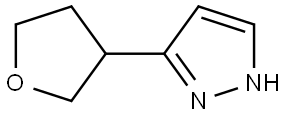 3-(四氢呋喃-3-基)-1H吡唑 结构式