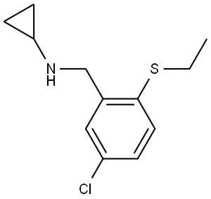 5-Chloro-N-cyclopropyl-2-(ethylthio)benzenemethanamine 结构式