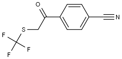 4-[2-[(Trifluoromethyl)thio]acetyl]benzonitrile 结构式