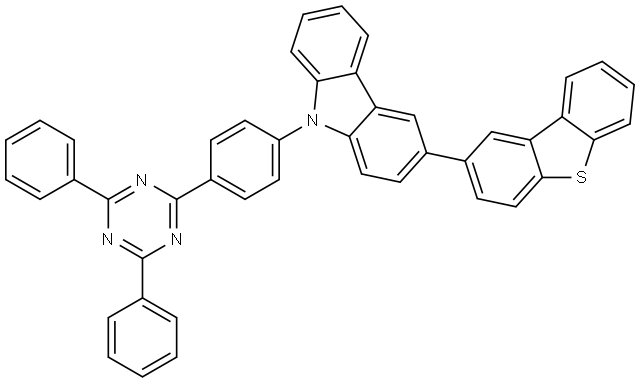 3-(Dibenzo[b,d]thiophen-2-yl)-9-(4-(4,6-diphenyl-1,3,5-triazin-2-yl)phenyl)-9H-carbazole Structure