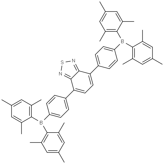4,7-bis(4-(dimesitylboraneyl)phenyl)benzo[c][1,2,5]thiadiazole Struktur