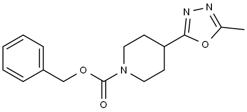 benzyl 4-(5-methyl-1,3,4-oxadiazol-2-yl)piperidine-1-carboxylate Struktur