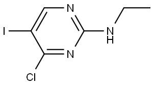 4-chloro-N-ethyl-5-iodopyrimidin-2-amine 化学構造式