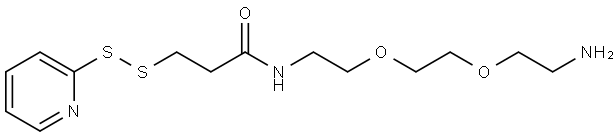 N-{2-[2-(2-aminoethoxy)ethoxy]ethyl}-3-(pyridin-2-yldisulfanyl)propanamide Structure