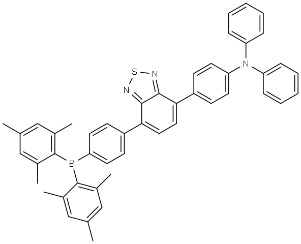 4-(7-(4-(dimesitylboraneyl)phenyl)benzo[c][1,2,5]thiadiazol-4-yl)-N,N-diphenylaniline,1620919-01-8,结构式