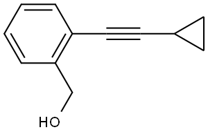 2-(2-Cyclopropylethynyl)benzenemethanol 化学構造式