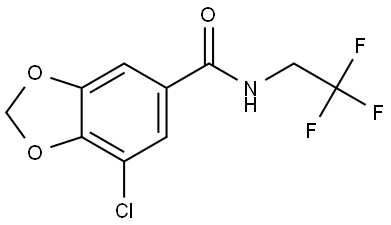 7-Chloro-N-(2,2,2-trifluoroethyl)-1,3-benzodioxole-5-carboxamide Structure