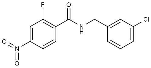 N-(3-chlorobenzyl)-2-fluoro-4-nitrobenzamide Structure