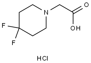 2-(4,4-二氟哌啶-1-基)乙酸(盐酸盐) 结构式