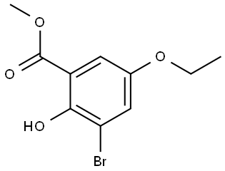 Methyl 3-bromo-5-ethoxy-2-hydroxybenzoate 结构式