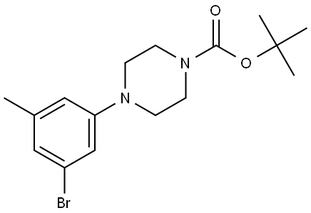 tert-butyl 4-(3-bromo-5-methylphenyl)piperazine-1-carboxylate Structure
