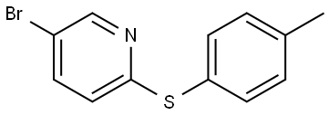 Pyridine, 5-bromo-2-[(4-methylphenyl)thio]-,163004-03-3,结构式