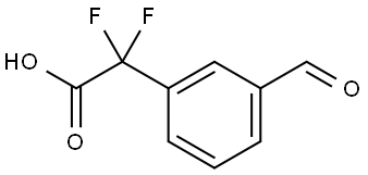 2,2-difluoro-2-(3-formylphenyl)acetic acid Structure