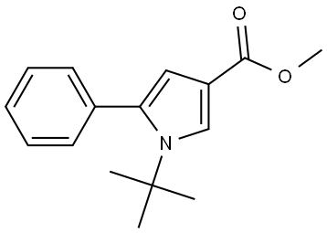 methyl 1-(tert-butyl)-5-phenyl-1H-pyrrole-3-carboxylate Structure