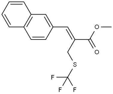 (Z)-methyl 3-(naphthalen-2-yl)-2-(((trifluoromethyl)thio)methyl)acrylate 结构式