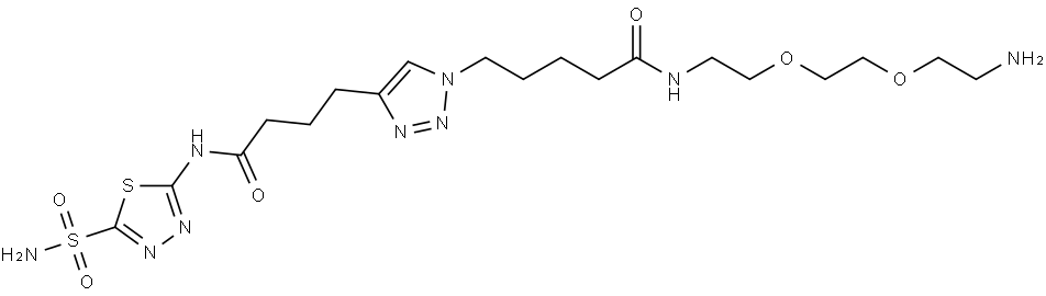 N-(2-(2-(2-AMINOETHOXY)ETHOXY)ETHYL)-5-(4-(4-OXO -4-((5-SULFAMOYL-1,3,4-THIADIAZOL-2-YL)AMINO)BUTYL)-1H-1,2,3-TRIAZOL-1-YL)PENTANAMID